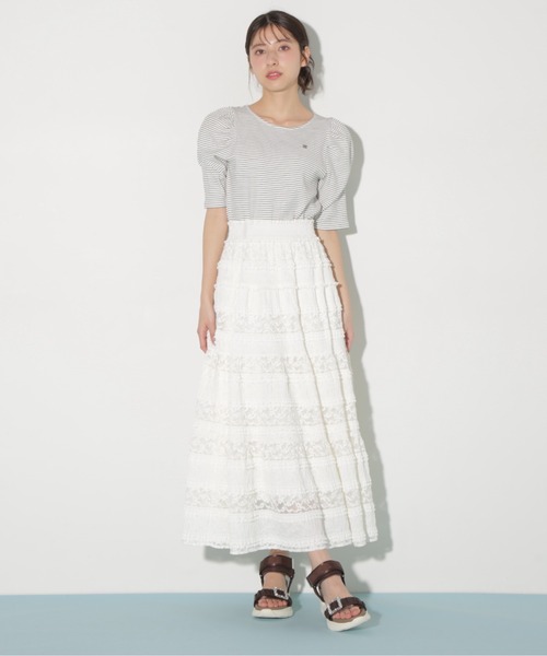 JILL by JILL STUART(ジルバイジルスチュアート)の「プレート付きパワショルカットソー(Tシャツ/カットソー・レディース・ブラック/ホワイト/ホワイト系その他・FREE)」の19枚目の写真