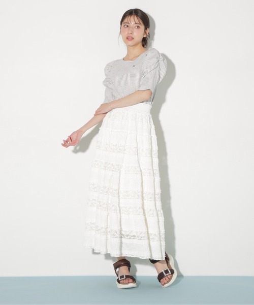 JILL by JILL STUART(ジルバイジルスチュアート)の「プレート付きパワショルカットソー(Tシャツ/カットソー・レディース・ブラック/ホワイト/ホワイト系その他・FREE)」の21枚目の写真