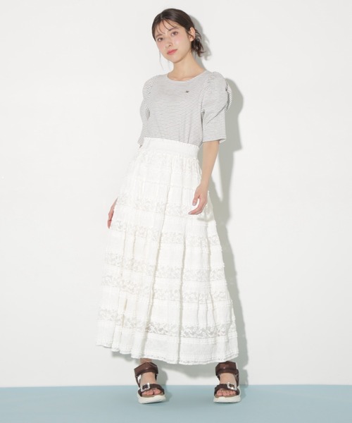 JILL by JILL STUART(ジルバイジルスチュアート)の「プレート付きパワショルカットソー(Tシャツ/カットソー・レディース・ブラック/ホワイト/ホワイト系その他・FREE)」の18枚目の写真