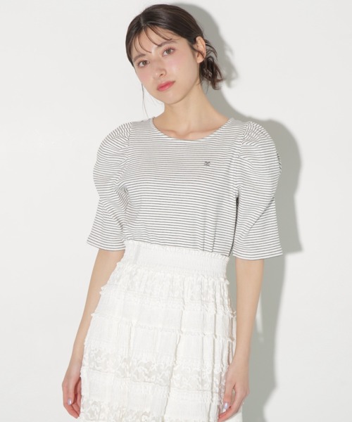 JILL by JILL STUART(ジルバイジルスチュアート)の「プレート付きパワショルカットソー(Tシャツ/カットソー・レディース・ブラック/ホワイト/ホワイト系その他・FREE)」の14枚目の写真