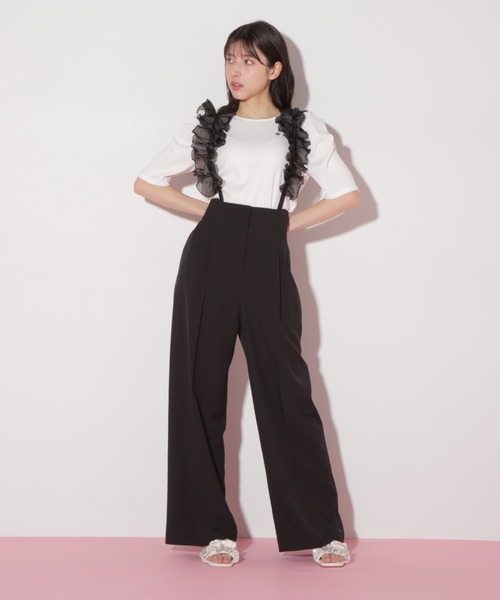 JILL by JILL STUART(ジルバイジルスチュアート)の「プレート付きパワショルカットソー(Tシャツ/カットソー・レディース・ブラック/ホワイト/ホワイト系その他・FREE)」の8枚目の写真