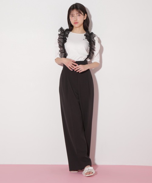 JILL by JILL STUART(ジルバイジルスチュアート)の「プレート付きパワショルカットソー(Tシャツ/カットソー・レディース・ブラック/ホワイト/ホワイト系その他・FREE)」の10枚目の写真