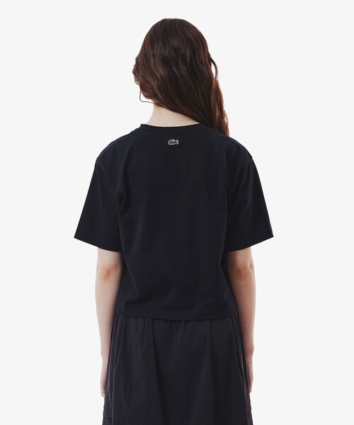 【LACOSTE】ワイド＆ショートネームステッチTシャツ セール】ワイド＆ショートネームステッチTシャツ（Tシャツ