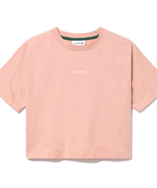 【LACOSTE】ワイド＆ショートネームステッチTシャツ LACOSTE tシャツ ワイド＆ショートネームステッチTシャツ