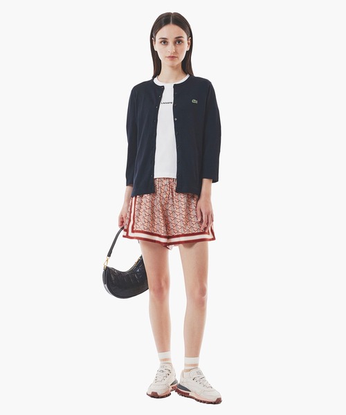 LACOSTE(ラコステ)の「ワイド&ショートネームステッチTシャツ(Tシャツ/カットソー・レディース・ブラック/ホワイト/ブラウン・36/34/40/38)」の11枚目の写真