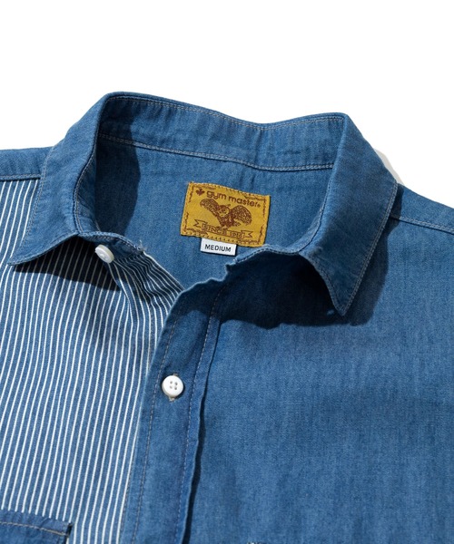 gym master(ジムマスター)の「gym master/ジムマスター ライトデニムシャツ(シャツ/ブラウス・メンズ・その他1・X-LARGE/LARGE/MEDIUM)」の2枚目の写真