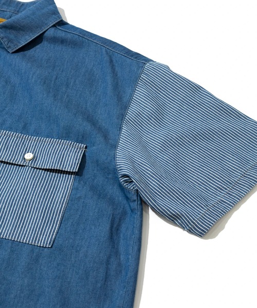 gym master(ジムマスター)の「gym master/ジムマスター ライトデニムシャツ(シャツ/ブラウス・メンズ・その他1・X-LARGE/LARGE/MEDIUM)」の3枚目の写真
