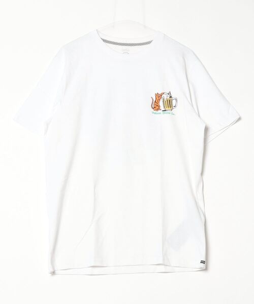 VOLCOM(ボルコム)の「ボルコム VOLCOM CURIOUS CAT SS_T半袖Tシャツ(Tシャツ/カットソー・メンズ・ホワイト/ブラック・M/L/LL)」の1枚目の写真