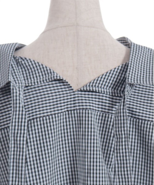 axes femme（アクシーズファム）の「花刺繍スキッパーシャツ（シャツ/ブラウス・レディース・ブラック/ホワイト/ミント/サックスブルー・FREE）」の11枚目の写真