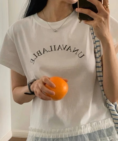.KOM（ドットコム）の「A'GEM/9 × .kom 『.KOM/ドットケーオーエム』 レースカットソー②（Tシャツ/カットソー・レディース・アイボリー/グレー・FREE）」の4枚目の写真