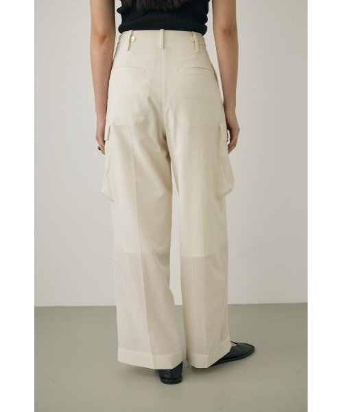 M_（エムアンダーバー）の「【M_】シアーワイドパンツ　リサイクルポリエステル使用（その他パンツ・レディース・ホワイト/ブラック・1/2）」の11枚目の写真