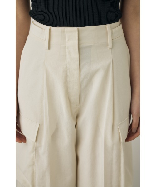 M_（エムアンダーバー）の「【M_】シアーワイドパンツ　リサイクルポリエステル使用（その他パンツ・レディース・ホワイト/ブラック・1/2）」の12枚目の写真