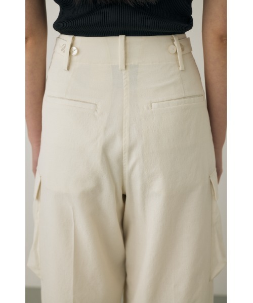 M_（エムアンダーバー）の「【M_】シアーワイドパンツ　リサイクルポリエステル使用（その他パンツ・レディース・ホワイト/ブラック・1/2）」の16枚目の写真