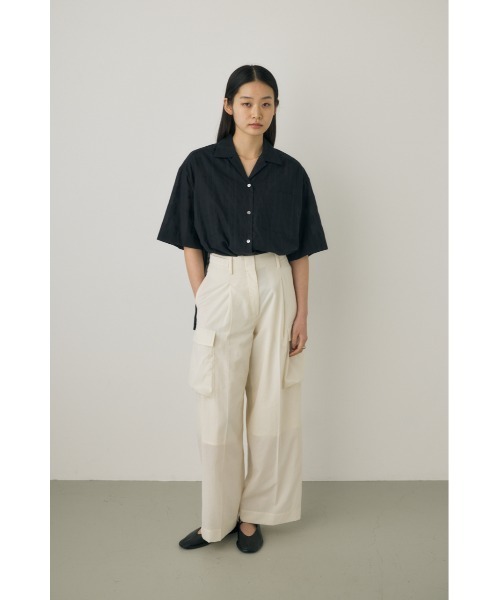 M_（エムアンダーバー）の「【M_】シアーワイドパンツ　リサイクルポリエステル使用（その他パンツ・レディース・ホワイト/ブラック・1/2）」の21枚目の写真