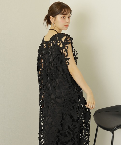 【極美品♡希少サイズ】ローレンラルフローレン　フラワープリント&リボンワンピース 極美品♡希少サイズ】ローレンラルフローレン フラワープリント&リボン