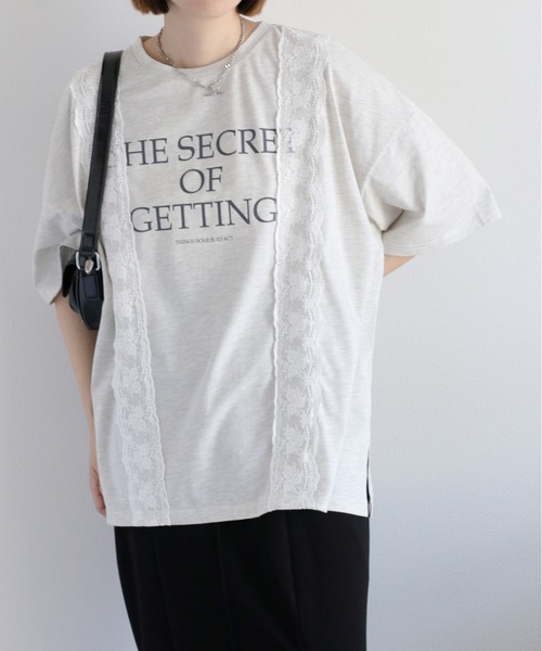 cepo(セポ)の「ロゴプリント レース半袖Tee(Tシャツ/カットソー・レディース・ホワイト/ライトグレー/ブラック・FREE)」の19枚目の写真