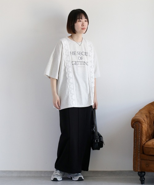 cepo(セポ)の「ロゴプリント レース半袖Tee(Tシャツ/カットソー・レディース・ホワイト/ライトグレー/ブラック・FREE)」の18枚目の写真