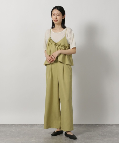 ★美品★PLAGE★サロペット24SS セール】Back V オールインワン（つなぎ/オールインワン