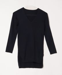 ドゥーズエムクラス　MUSE BLACK Vネック長袖セーター ブランド古着】MUSE de Deuxieme classe｜ミューズデ