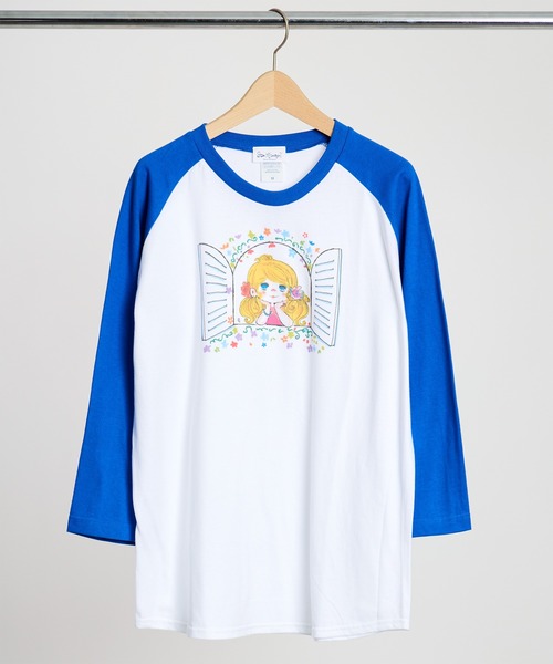 ADo Mizumori / 水森亜土 】ラグランスリーブ7分袖Tシャツ WNI
