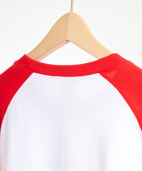 セール】raglan sleeve print T-shirt/オーバーサイズ ラグラン
