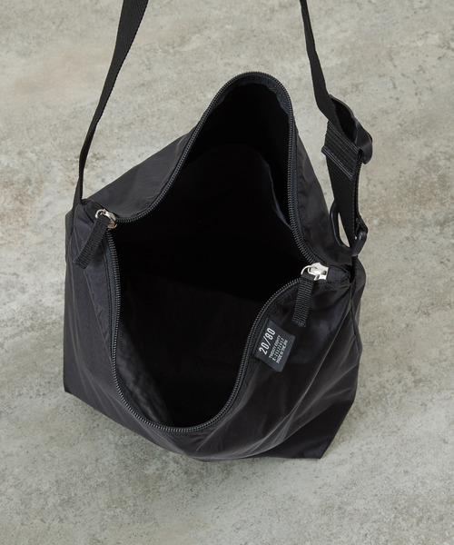 20/80(テゥエンティーエイティー)の「20/80 トゥエンティーエイティー / RIP STOP NYLON SHOULDER BAG リップストップナイロンショルダーバッグ / S060(ショルダーバッグ・メンズ・ブラック/ダークグレー・FREE)」の14枚目の写真