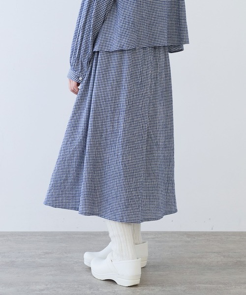bulle de savon（ビュルデサボン）の「fuwa fuwa gingham スカート（スカート・レディース・ブルー/レッド・FREE）」の6枚目の写真