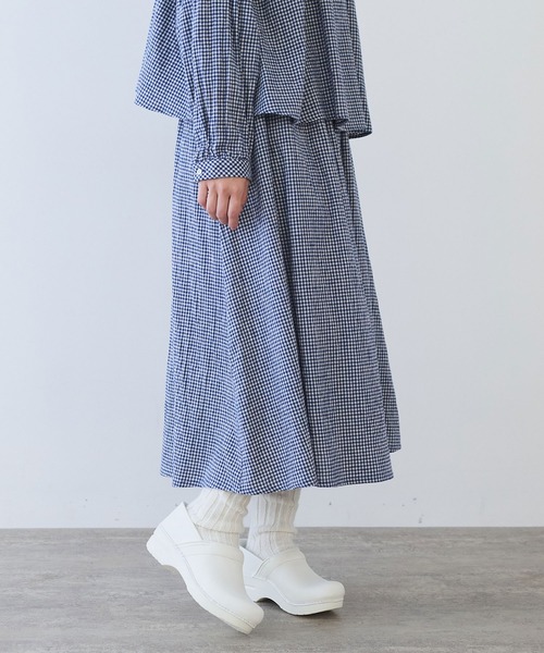 bulle de savon（ビュルデサボン）の「fuwa fuwa gingham スカート（スカート・レディース・ブルー/レッド・FREE）」の8枚目の写真