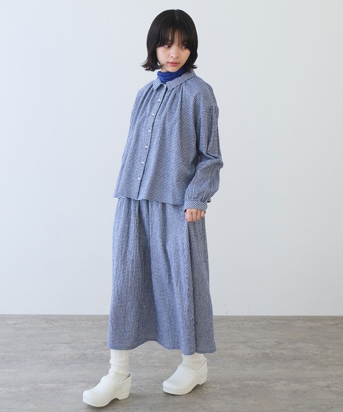 bulle de savon（ビュルデサボン）の「fuwa fuwa gingham スカート（スカート・レディース・ブルー/レッド・FREE）」の11枚目の写真