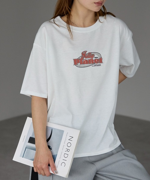 全4柄　ゆったりラバープリントTシャツ
