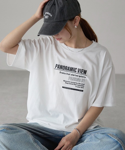 全4柄　ゆったりラバープリントTシャツ