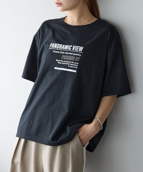 全4柄　ゆったりラバープリントTシャツ
