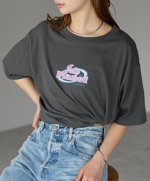 全4柄　ゆったりラバープリントTシャツ