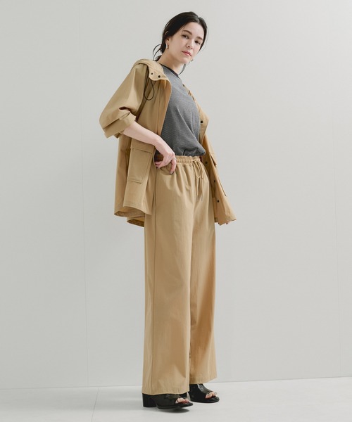FRUIT OF THE LOOM(フルーツオブザルーム)の「【FRUIT OF THE LOOM】別注/パッカブルワイドパンツ(その他パンツ・レディース・ネイビー/ベージュ・FREE)」の6枚目の写真