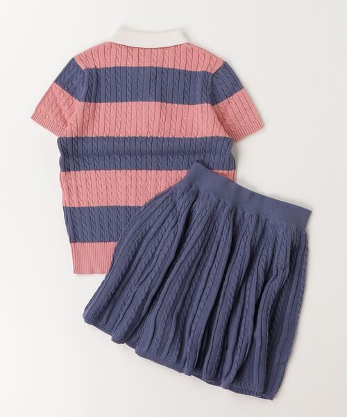 POLO RALPH LAUREN CHILDRENSWEAR(ポロ ラルフ ローレン チルドレンズウェア)の「ケーブル コットン Polo セーター & スカート セット(ワンピース・キッズ・マルチ・L/M/S/XL)」の2枚目の写真
