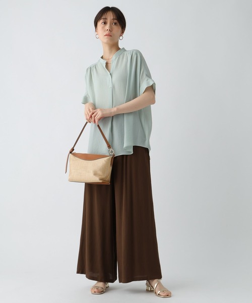 Elura（エルーラ）の「サラサラサマースキッパーチュニック/496091（Tシャツ/カットソー・レディース・オフホワイト/ブラック/グリーン系その他/ブラウン・FREE）」の11枚目の写真