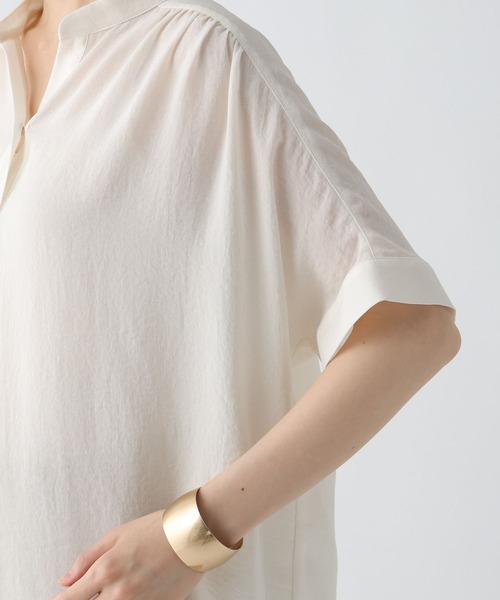 Elura（エルーラ）の「サラサラサマースキッパーチュニック/496091（Tシャツ/カットソー・レディース・オフホワイト/ブラック/グリーン系その他/ブラウン・FREE）」の18枚目の写真