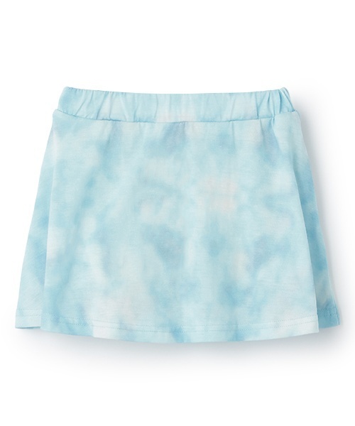 minimal（ミニマル）の「【接触冷感】タイダイ風プリントスカートインナーパンツつき（スカート・キッズ・黄緑系/ブルー/オレンジ・130cm/120cm/90cm/100cm/110cm/140cm）」の5枚目の写真