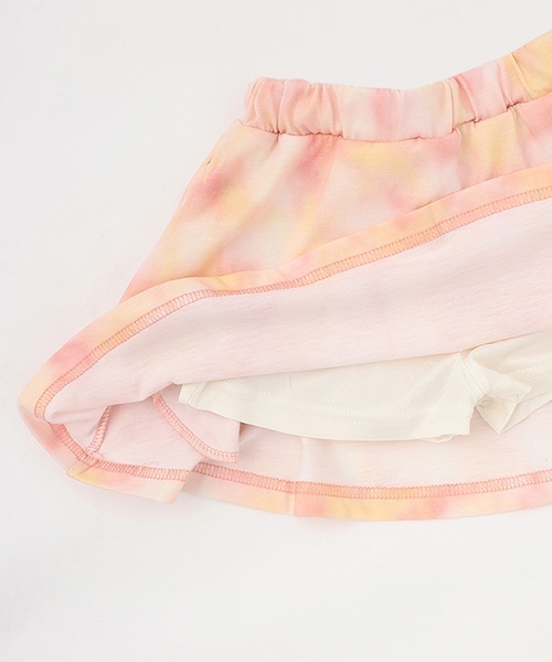 minimal（ミニマル）の「【接触冷感】タイダイ風プリントスカートインナーパンツつき（スカート・キッズ・黄緑系/ブルー/オレンジ・130cm/120cm/90cm/100cm/110cm/140cm）」の10枚目の写真