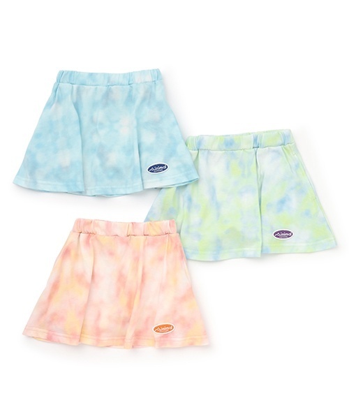 minimal（ミニマル）の「【接触冷感】タイダイ風プリントスカートインナーパンツつき（スカート・キッズ・黄緑系/ブルー/オレンジ・130cm/120cm/90cm/100cm/110cm/140cm）」の12枚目の写真