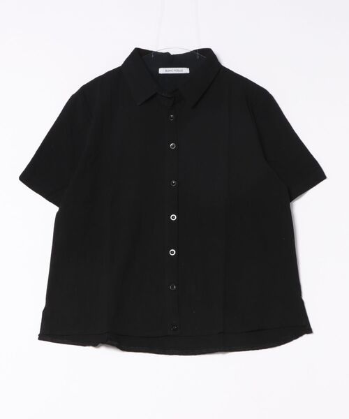 BLANC FICELLE(ブランフィセル)の「麻 5分袖シャツ(シャツ/ブラウス・レディース・ブラック/ブラウン/グリーン/ホワイト・M)」の7枚目の写真