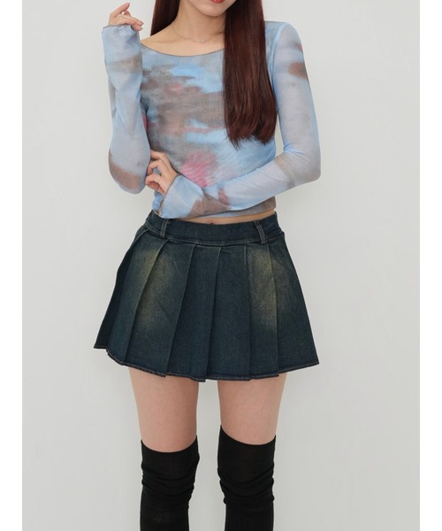 【NEW限定品】 zozo限定】クロス レイヤード風 シアートップス（Tシャツ トップス