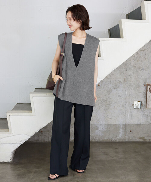 追加》ダブルフェイスニットベスト（ベスト）｜SLOBE IENA