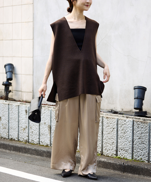 追加》ダブルフェイスニットベスト（ベスト）｜SLOBE IENA