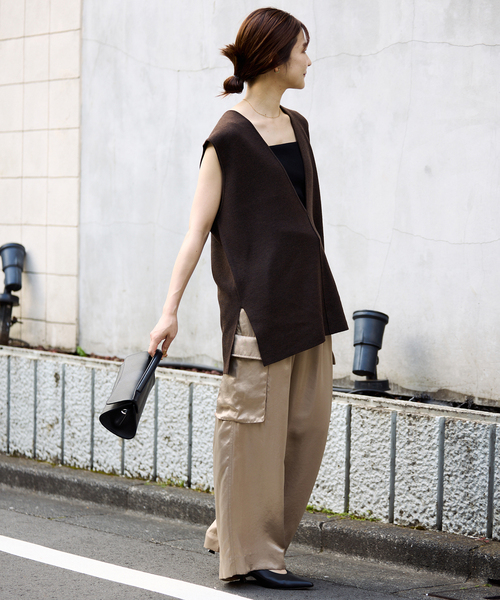 追加》ダブルフェイスニットベスト（ベスト）｜SLOBE IENA