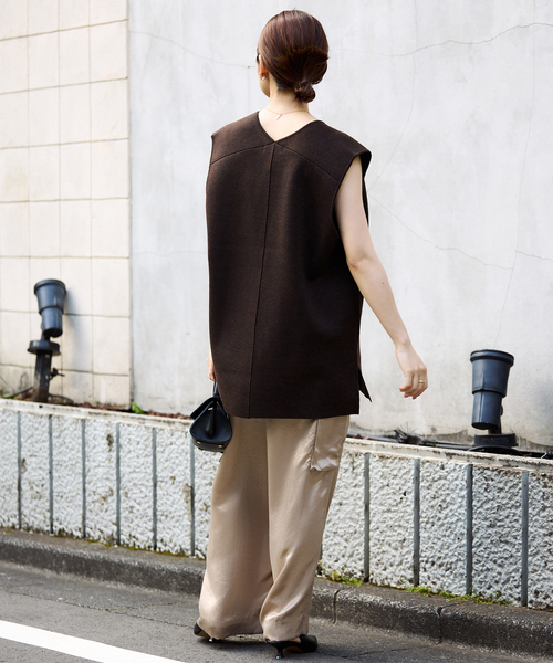 【SLOBE IENA】ダブルフェイスニットベスト SLOBE IENA｜《WEB限定/追加3》ダブルフェイスニットベスト | Rakuten