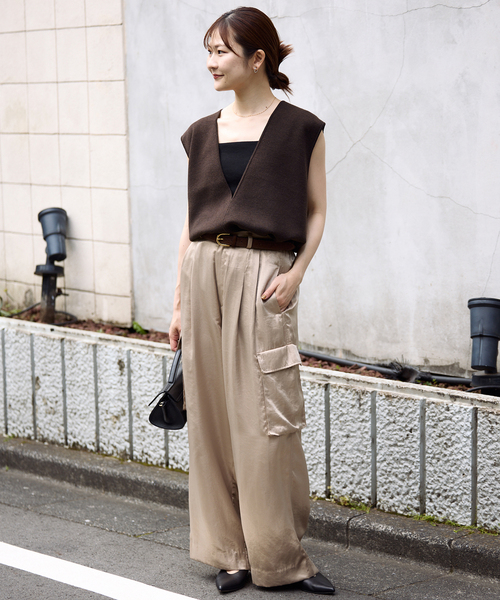 追加》ダブルフェイスニットベスト（ベスト）｜SLOBE IENA