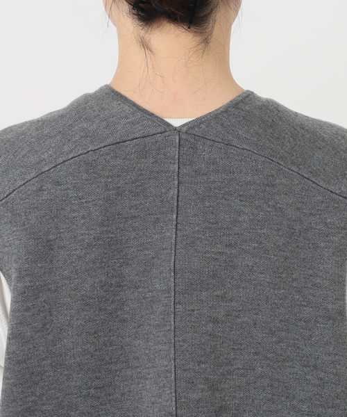 別注カラー　オンライン限定　YENN ダブルフェイスニットベスト グレー　新品 YENN/イエン〉【別注カラー/グレー】Wフェイスニットベスト