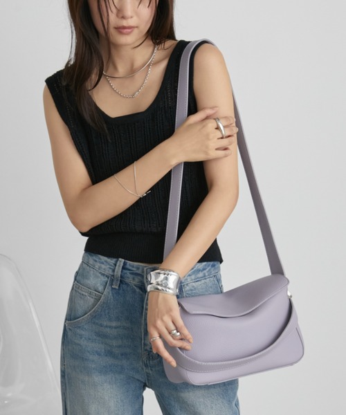 Aunt Marie's(アントマリーズ)の「2WAYフラップスクエアショルダーバッグ(ショルダーバッグ・レディース・パープル/ブラック/ブラウン・FREE)」の21枚目の写真