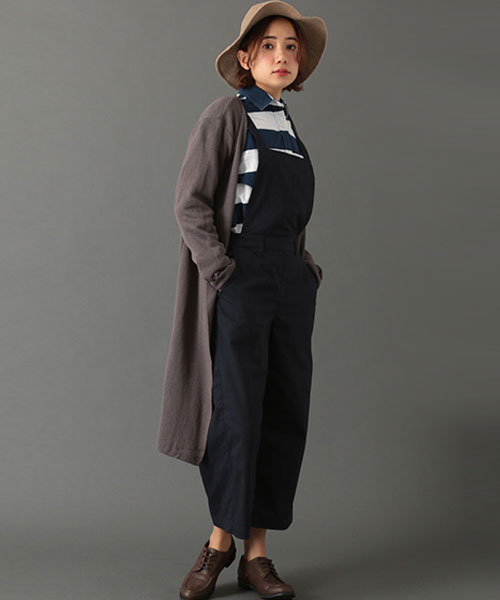 SEVENDAYS=SUNDAY（セブンデイズサンデイ）の「Ｔ／Ｃツイル起毛サロペット（サロペット/オーバーオール・レディース・カーキ/ベージュ/ネイビー・LARGE/MEDIUM）」の3枚目の写真